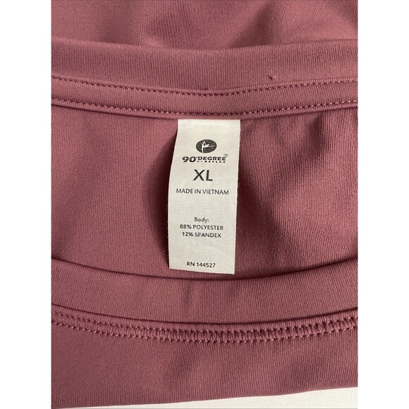 90 Degree by Reflex Womens Terracotta Crop Top XL Workout Activewear Athleisure - Picture 3 of 8